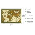 thumbnail image 2 of World Route Map - France - On the Old Earth New Paths - Planisphere - Vintage Airline Travel Poster by Lucien Boucher c.1939 - Master Art Print 10in x 14in, 2 of 4