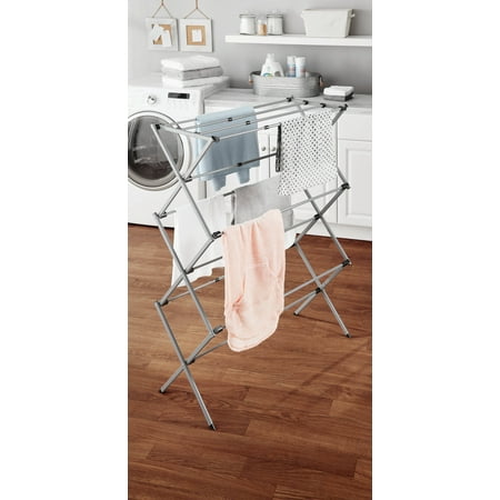 Deluxe Drying Rack - Mainstays Deluxe Knockdown Metal Drying Rack, Silver