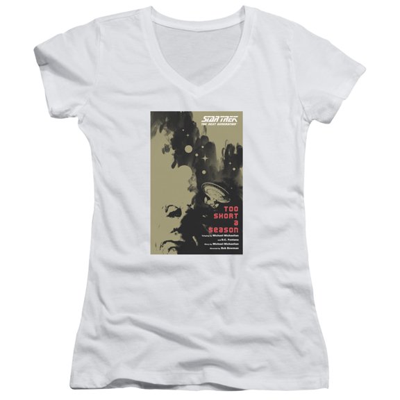 Star Trek Tng Season 1 Episode 16 Junior Women's V-Neck T-Shirt White