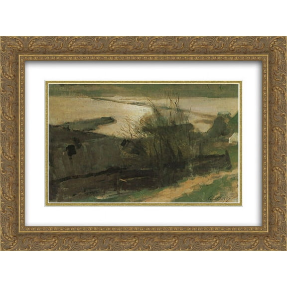 Konstantin Korovin 2x Matted 24x20 Gold Ornate Framed Art Print 'At the Oke '