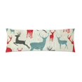 thumbnail image 2 of YUSDECOR Colorful Reindeer Body Pillow Pillowcase Pillow Protector Cushion Cover 20x60 Inch, 2 of 2