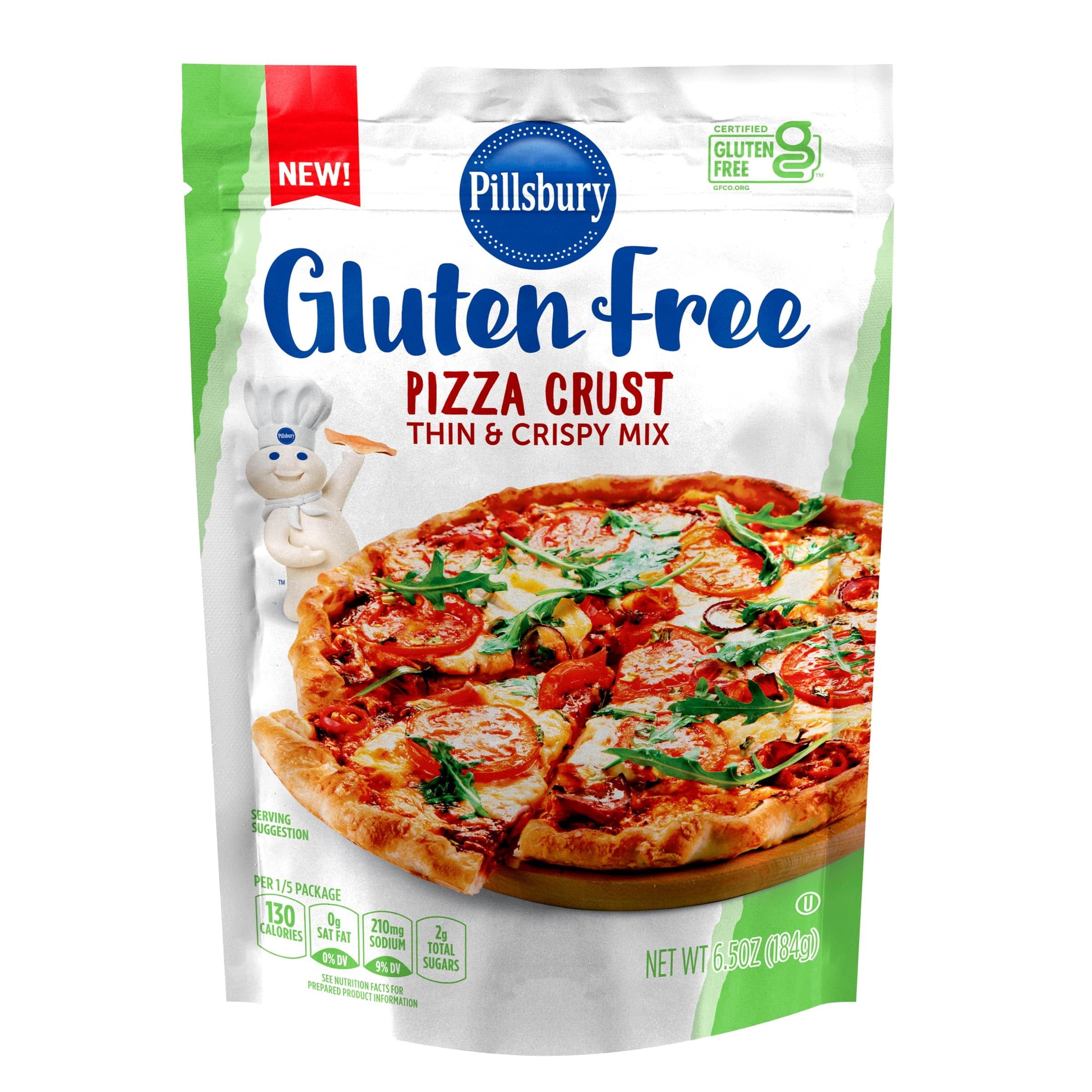 Pillsbury Gluten Free Pizza Crust Mix, 6.5 oz Pouch -