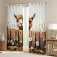 thumbnail image 2 of Homewish Western Alpaca Child Black Out Curtains, Rustic Farmhouse Animal Curtains Pack of 2 (42x63 Each), Groovy Daisy Floral Bedroom Curtains, Living Room Curtains Decor, 2 of 6