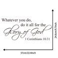 thumbnail image 2 of Etiqueta Engomada De La Pared De La Cita De La Biblia Calcomanía creativa de versículos de la Biblia, decoración de pared extraíble, no tóxica para el dormitorio de la habitación del hogar Wdftyju Libre de BPA, 2 of 2
