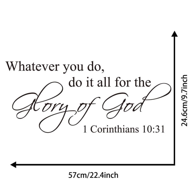 Calcomanía creativa de versículos de la Biblia, decoración de pared extraíble, no tóxica para el dormitorio de la habitación del hogar Sywqhk Libre de BPA