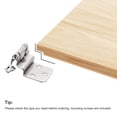 thumbnail image 4 of Uxcell 3/8" Inset Furniture Hinges Self Closing 2.76" Iron Nickel Plating w Screws Silver Tone 4 Pack, 4 of 4
