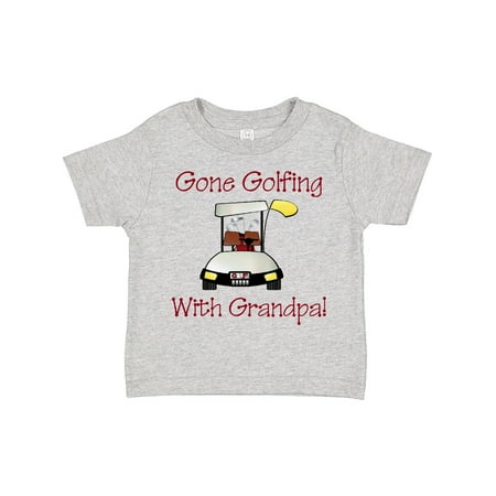 

Inktastic Gone Golfing with Grandpa Gift Toddler Boy Girl T-Shirt