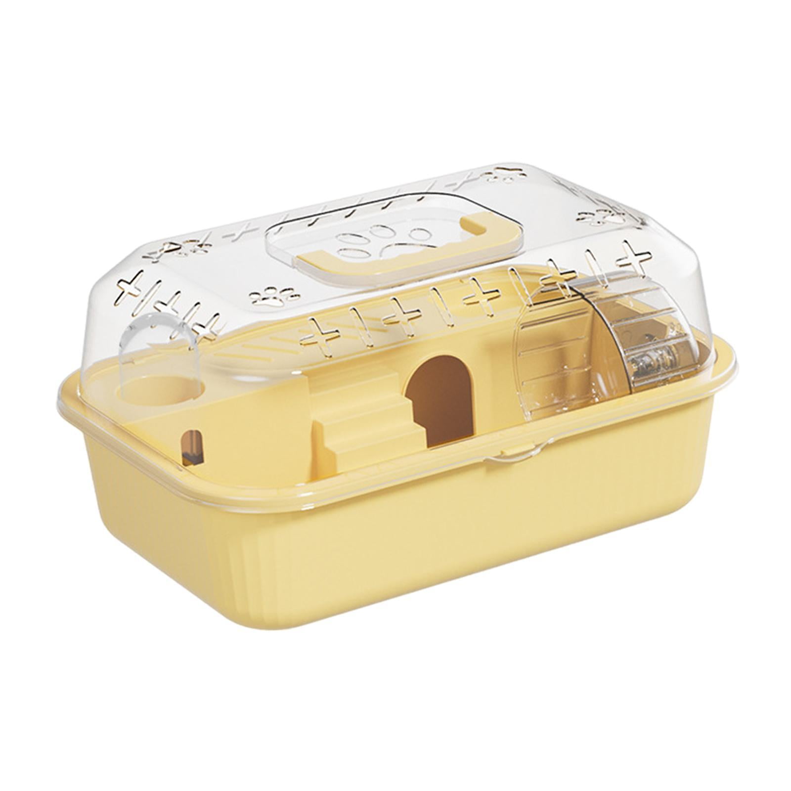 Bothyi Hamster Carry Case Cage Small Animals Hamster Carrying Box for Small Animals Yellow