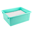 thumbnail image 5 of Storex Plastic Deep Storage Tray, Nesting Letter-Size Paper Sorter, Teal, 5-Pack, 5 of 7