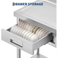 thumbnail image 5 of Ataucjin Stainless Steel Laundry Utility Sink, Freestanding Single Bowl Kitchen Sink with Hot & Cold Water Faucet, Built-In Wash Board, Drawer, Drain Basket, Dish Rack for Laundry Room, Garage, 5 of 7
