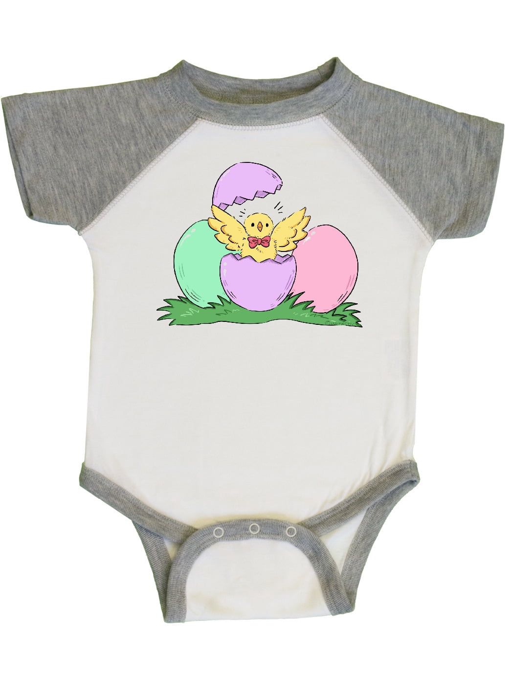 inktastic Easter This Little Chick Has an Easter Secret Long Sleeve Creeper