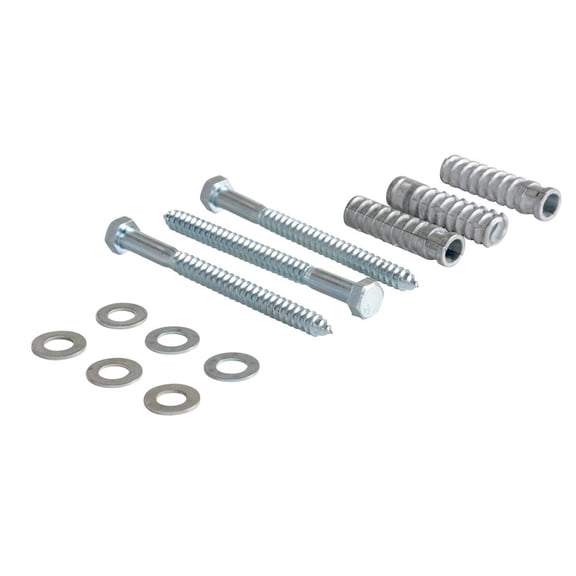 0.75 In. W 6.375 In. H 0.75 In. D Silver 3 Spike Concrete Hardware Kit For Car Stop