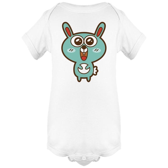 Funny Blue Rabbit Bodysuit Infant -Image by Shutterstock,  6 Months