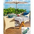 thumbnail image 5 of nqOlkjepod Vintage Peacock Outdoor Tablecloth with Umbrella Hole & Zipper, Watercolor Peacock Feather Flower Rectangle Table Cover 52x70 Inch, Dining Waterproof Table Cloth Protector for Patio/Party, 5 of 7