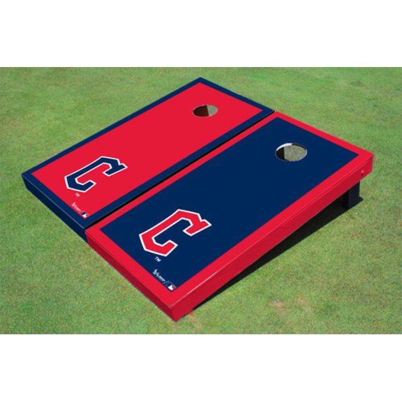 Cleveland Guardians C Alternating Border Cornhole Boards