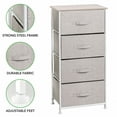 thumbnail image 5 of mDesign Tall Dresser Storage Tower Stand, 4 Removable Fabric Drawers - Linen/Tan, 5 of 8