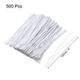 thumbnail image 2 of Metallic Twist Ties 100mm x 1mm Plastic White Cable Cord Ties 500pcs, 2 of 4