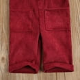 thumbnail image 4 of Toddler Baby Corduroy Suspender Rompers Solid Color Adjustable Strap Pockets Overalls 1 2 3 4 5T Kids Long Pants, 4 of 9