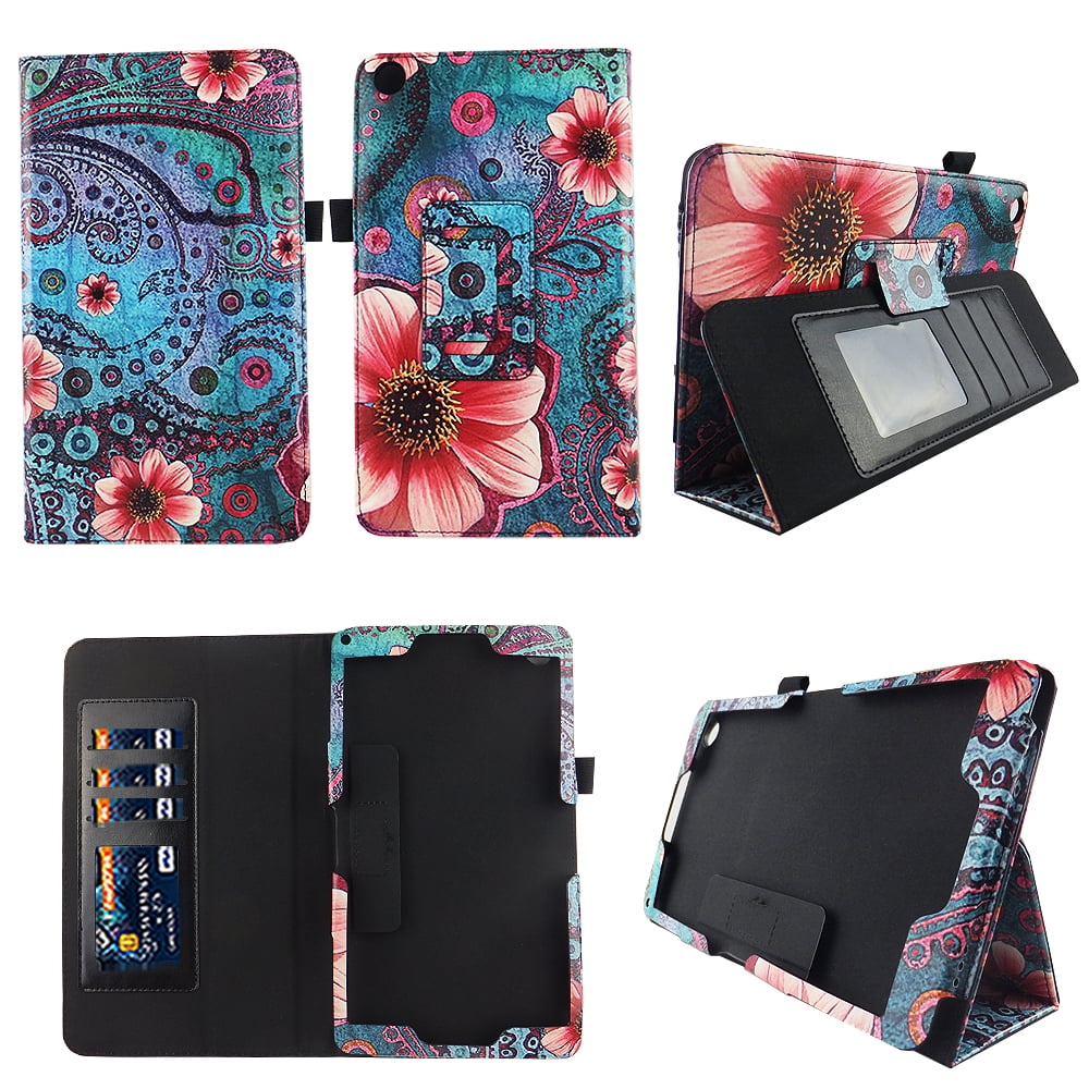 Universal wallet case cover per Nuvision TM800W560L Tablet 8 pollici Windows 