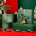 thumbnail image 6 of Christmas Gift Box Set 2-Piece with Gift Bag and Cards for Christmas Eve Apples Scarf Hand Warmer Holiday Present Packaging(Green), 6 of 6