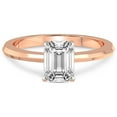 thumbnail image 3 of IGI Certified 3 Carat Emerald Shape Lab Grown Diamond Engagement Ring | 14K Rose Gold | Eva Six Prong Knife Edge Lab Diamond Ring | FG-VS1-VS2 Quality Friendly Diamonds, 3 of 5