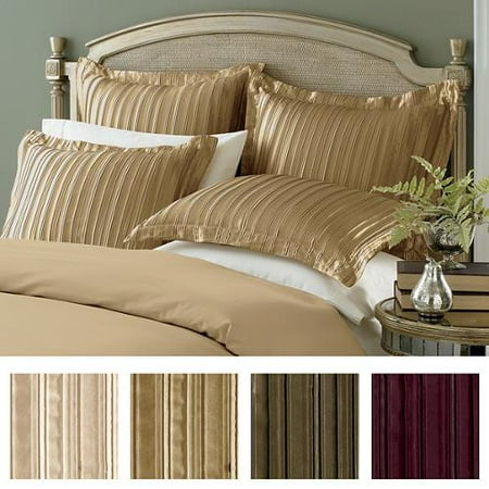 Levinsohn Textile Co., Inc. Striped 100-percent Polyester Pleated Satin Euro Sham (26' x 26')
