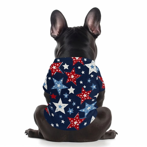 Puppy Clothes for Small Dogs Boy, Dog Costumes for Small Dogs, Navy Blue Base, Short Sleeve Design, Holiday Ready, 1 Pc