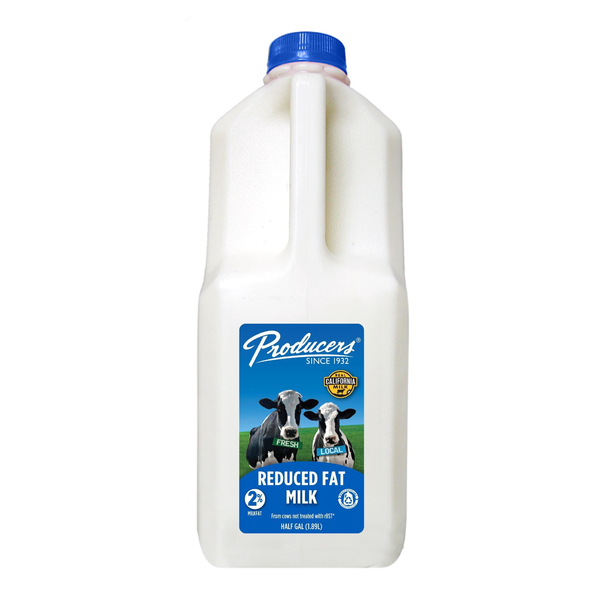 Producers 2% Reduced Fat Milk, Half Gallon