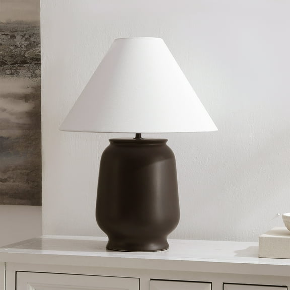 Safavieh Mattie 20.5" Modern Ceramic Table Lamp with White Polyester Shade