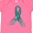 thumbnail image 4 of Inktastic Ovarian Cancer Awareness Teal Ribbon Made of Hearts Boys or Girls Baby Bodysuit, 4 of 5