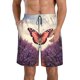 thumbnail image 1 of Balery Butterfly Over Lavender Traje de Baño Estilo Hawaiano para Hombre, Shorts de Secado Rápido con Bolsillos-3X-Large, 1 of 6