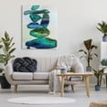 thumbnail image 3 of Stupell Industries Vivid Teal Stacked Zen Rocks Abstract Painting Gallery Wrapped Canvas Print Wall Art, 3 of 5