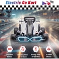 thumbnail image 4 of Electric Go Kart for Kids, Cuoote 24V Licensed BMW Drift Kart with Dual 200W Motors, 2 Speed, Drift Mode, LED Lights, Crazy Go Cart for Ages 6-12, 4 of 9