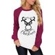 thumbnail image 1 of Tops de mujer Moda Árbol de Navidad Impreso Manga larga Sudadera Costura Blusa Camisa Pompotops gfhjh10728, 1 of 5