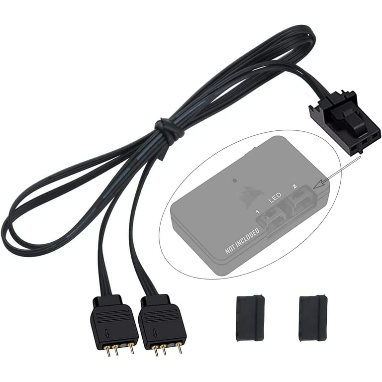 Adapter Cable for Corsair Lighting Node Pro and Corsair Commander PRO (hub  not Included), Connect to Any 5V 