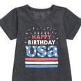 thumbnail image 2 of Instant Message - Happy Birthday USA - Celebratory Cake - Toddler & Youth Girls Fleece Dress, 2 of 5