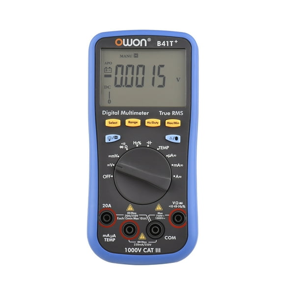 OWON Multimètre Numérique B41T+ avec Enregistrement hors Ligne 22000 Compte Vrai RMS Auto-ranging Testeur Électrique avec Rétro-Éclairage Écran LCD Courant Alternatif Courant Continu Mesure de la Tension Multifonction