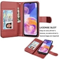thumbnail image 6 of Galaxy A23 5G Case,for Samsung Galaxy A23 4G Wallet Phone Case,Takfox PU Leather Magnetic Detachable Card Holders Shockproof Kickstand Protective [Flip Folio Cover] for Samsung Galaxy A23 -Wine, 6 of 8