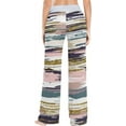 thumbnail image 4 of Women's Boho Pattern Pajama Pants, Casual Pajama Bottoms Lounge Pants Wide Leg, 4 of 7