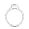 thumbnail image 2 of Eterna JewelWomen's 2.3 Ct Lab Created Diamond Ring - Radiant Cut Solitaire with Accents Engagement Ring - 14K White Gold Plated Ring - Stylish Jewelry Gift for Her - Everyday Wear Diamond Ring, 2 of 3