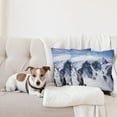 thumbnail image 4 of Ambesonne Winter Throw Pillow Cover 2 Pack, Mountain Peak Scenery, 24", White Blue, 4 of 7