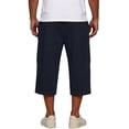 thumbnail image 3 of Fabrcox Mens Capris Pants Elastic Waist Wide Leg Sweatpants for Men Baggy Lightweight Summer Hiking Workout Mens Trousers with Pockets Blue XL, 3 of 6