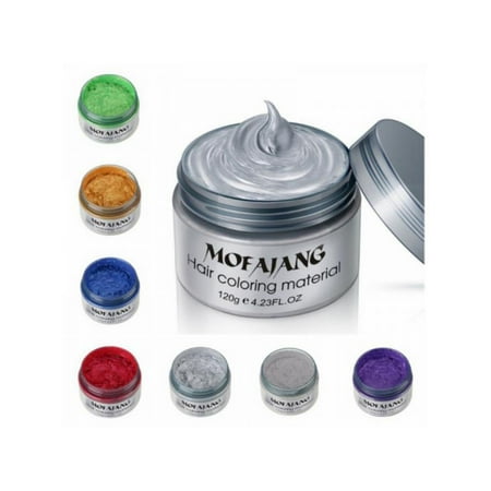 Topumt Unisex 7 Colors DIY MOFAJANG Hair Color Wax Mud Dye Cream Temporary Modeling