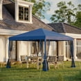 thumbnail image 2 of 10' X 10' Pop Up Canopy Tent with Netting, Instant Gazebo,Spacious,Easy To Assemble,UV Protection, Ez Up Screen House Room with Carry Bag, Height Adjustable, for Outdoor, Garden, Patio, Blue, 2 of 8