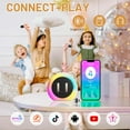 thumbnail image 6 of Kids Karaoke Machine, Portable Bluetooth Speaker with Wireless Microphone, Christmas Kids Toys Gifts for Girls 4, 5, 6, 7, 8, 9, 10 +Year Old (White), 6 of 7