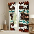 thumbnail image 3 of Castle Fairy Western Aztec Black Out Curtains,Bull Skull Curtains Pack of 2 (42x63 Each), 3 of 6