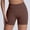 Brown, variant on Women's High Waisted Workout Shorts Stretchy Athletic Yoga Biker Shorts