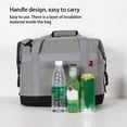 thumbnail image 4 of Soidarity Bolsa de Picnic con correa para el hombro, bolsa enfriadora de cerveza Oxford de gran capacidad, contenedor de comida portátil para acampar, Kits de desorden para acampar Gris Soidarity OD028165-02, 4 of 6