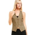 thumbnail image 4 of Made by Olivia Women's Dressy Casual Versatile Racerback Vest Tuxedo Suit Waistcoat, 4 of 6