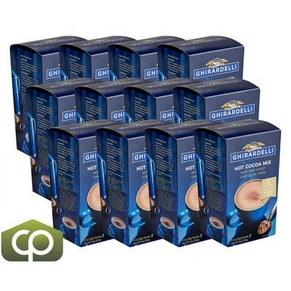 Ghirardelli Hot Cocoa Mix with Chocolate Chips Packets - 8/Box - Mild Chocolate(12/Case)